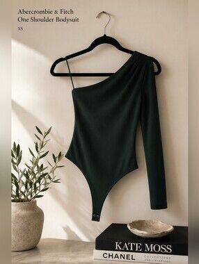 Abercrombie & Fitch Asymmetrical Ruched Bodysuit
